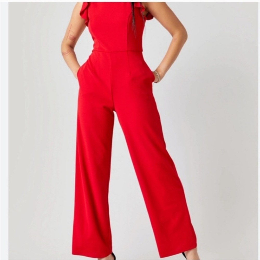 Blue Rain Bold Red Jumpsuit